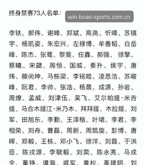 博澳体育服务平台使用技巧 中国足协第三批禁足名单深度分析:从孟惊到高寒,足球反腐风暴持续升级